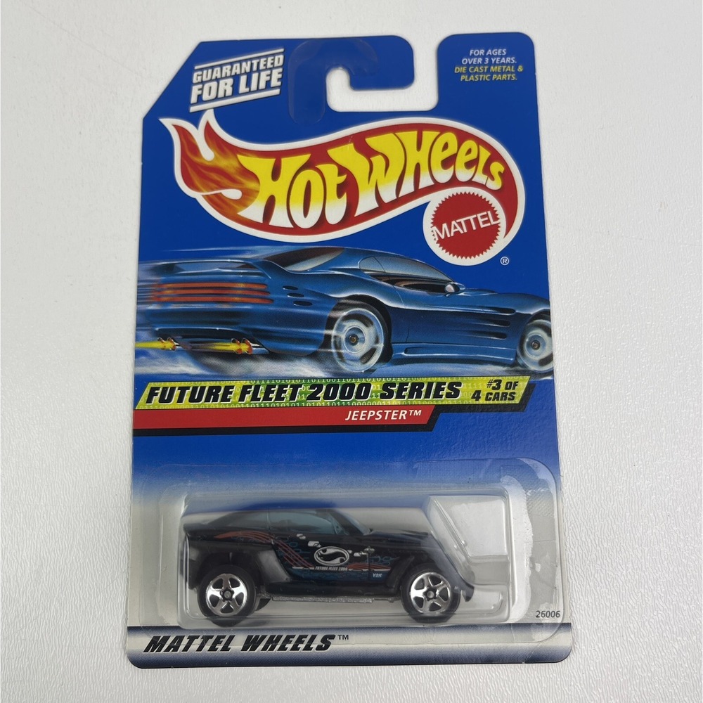 Hot Wheels Jeep Jeepster Black Graphics Future Fleet 2000 Diecast 003 - Picture 1 of 6